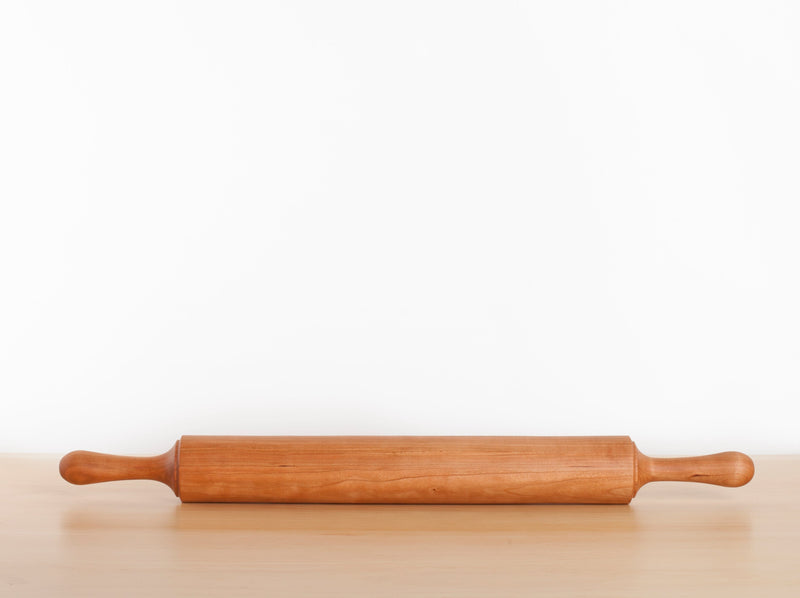 TURNED WOODEN ROLLING PIN