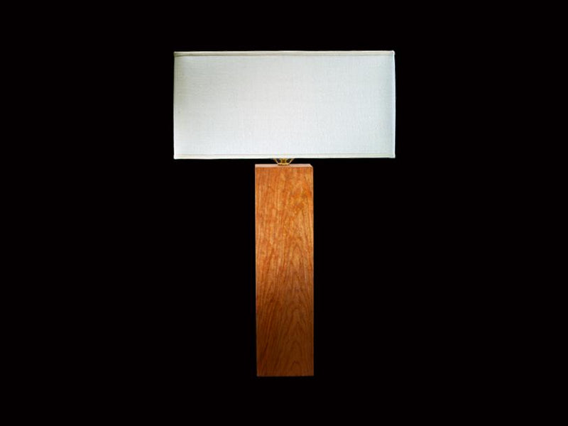 SQUARE HAND PLANED TABLE LAMP